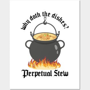 Perpetual Stew Broth cauldron Medieval History Studies Posters and Art